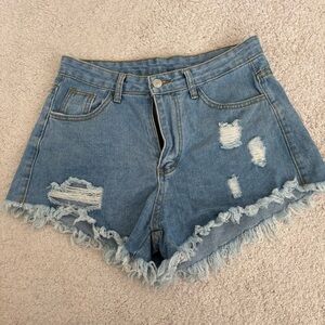 SHEIN Denim Distressed Women Shorts